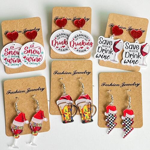 Christmas Acrylic Dangle Earrings